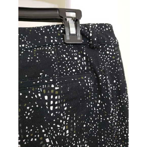 Apt 9 Speckle Pattern Cropped Ankle  Black Pants Sz 6 - Picture 4 of 7